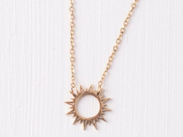 Mallory Gold Sunshine Pendant Necklace