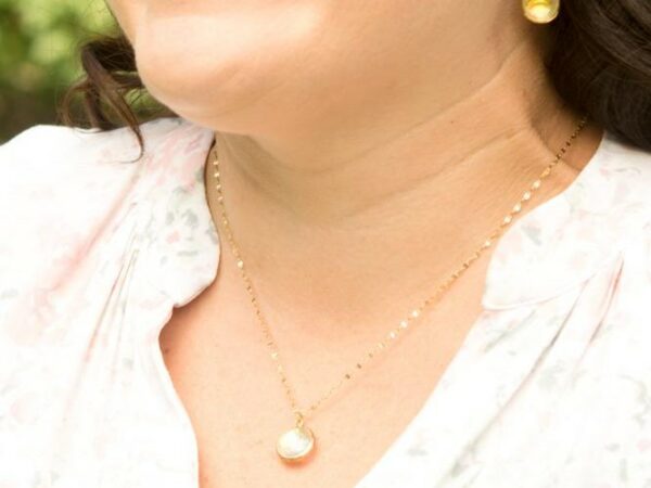 Joelle Gold & Opal Pendant Necklace