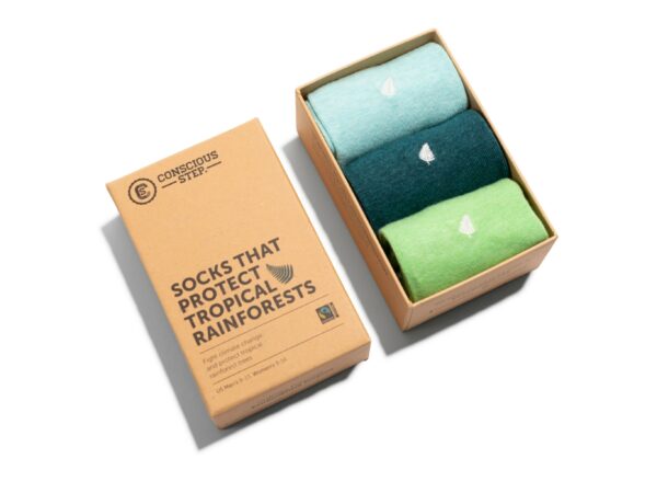 Organic Cotton Socks that Protect the Tropical Rainforests Gift Box - Medium