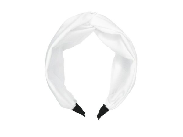 White Linen Twist Headband