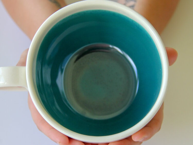 Artisan Soup Mug – Green Sapphire