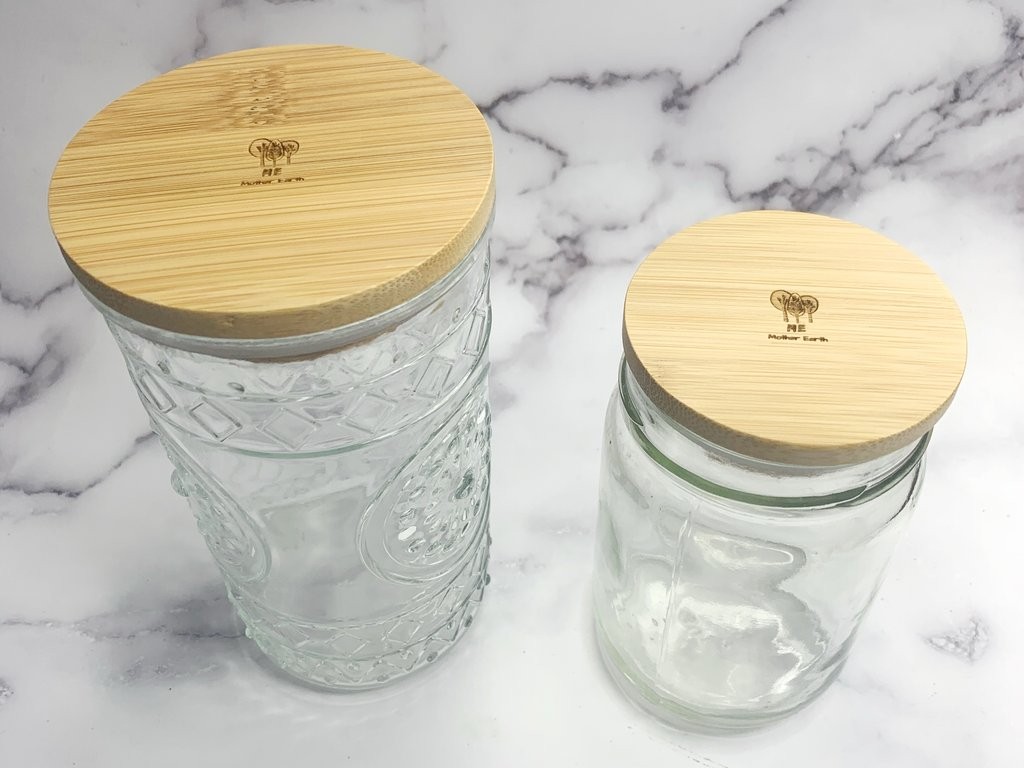 Bamboo Mason Jar  Storage Lid