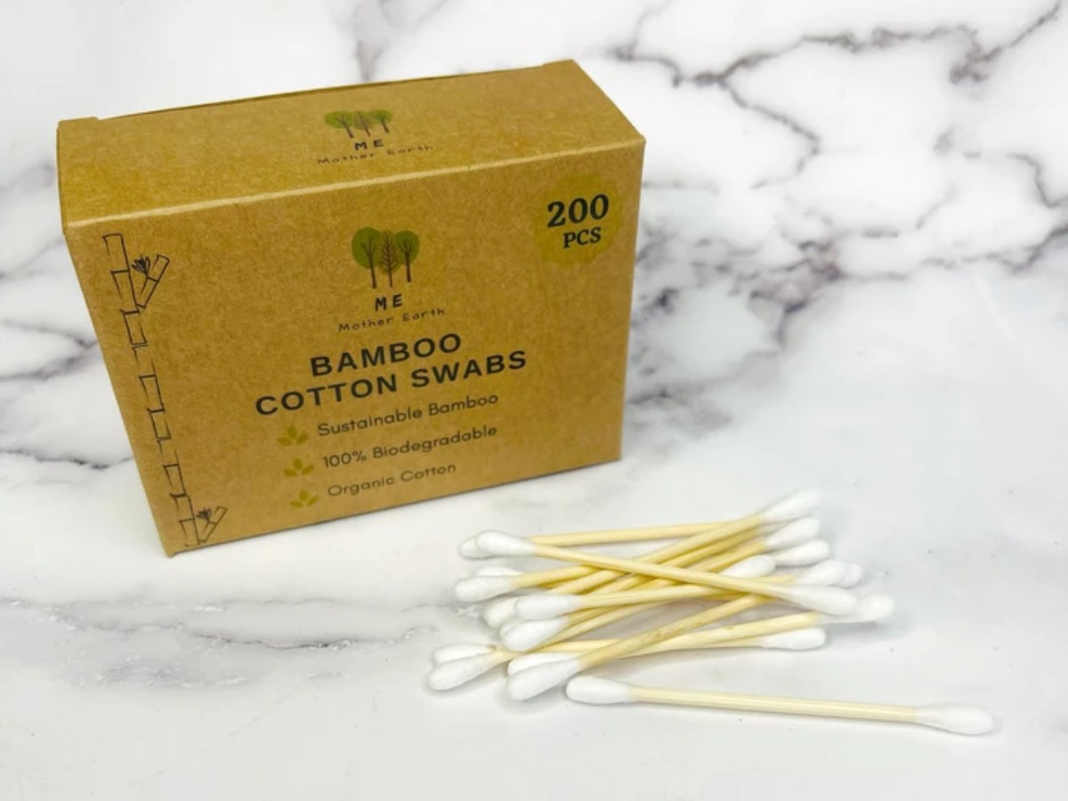Biodegradable Bamboo Cotton Swabs - 200 Count