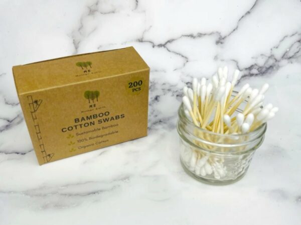 Biodegradable Bamboo Cotton Swabs - 200 Count