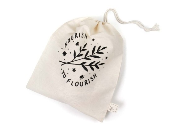 Large Organic Cotton Grocery Bulk Bag - Nourish to Flourish