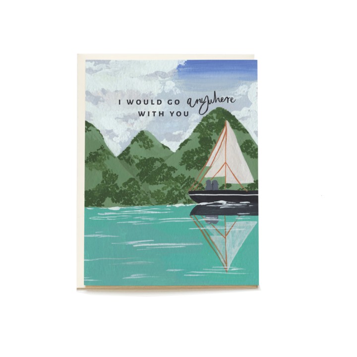 Sail Away Blank Greeting Card