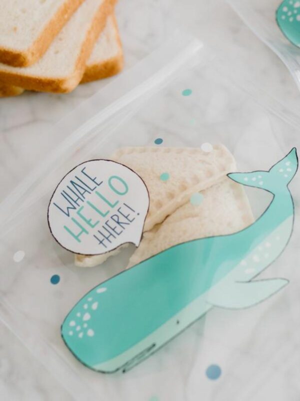 Ziptuck Sandwich Bag (2 Pack) - Whale Hello
