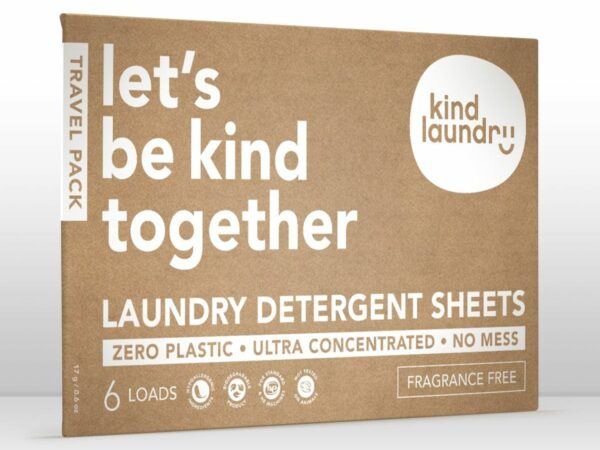 Hypoallergenic Laundry Detergent Sheets Travel Pack - Fragrance Free