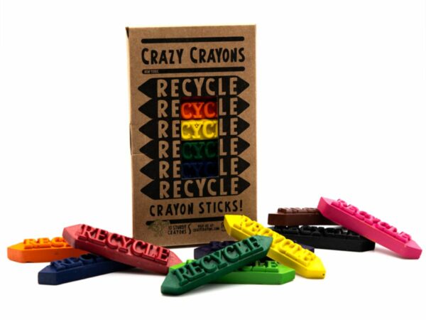 Recycled Recycle Sticks Crayon Set - Box of 10