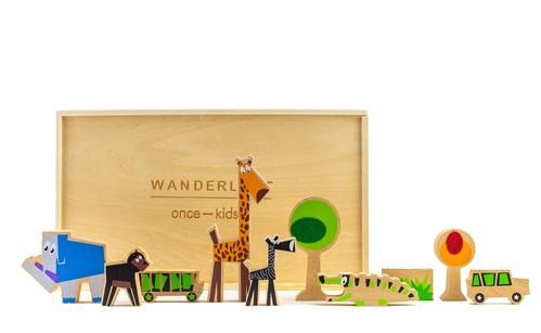 Wanderlust Handcrafted Wood + Felt Themed Safari Play Set