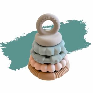 The Sydney Teether Stacker is the perfect toy for a teething baby