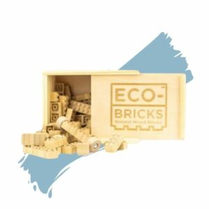 Once Kids' Bamboo Building Eco-bricks – 24 Piece. Eco-friendly gift. 