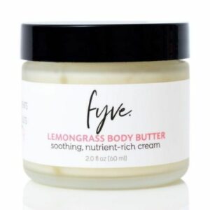 Fyve's Lemongrass Body Butter Cream. Plant-Based Skin Care Product.
