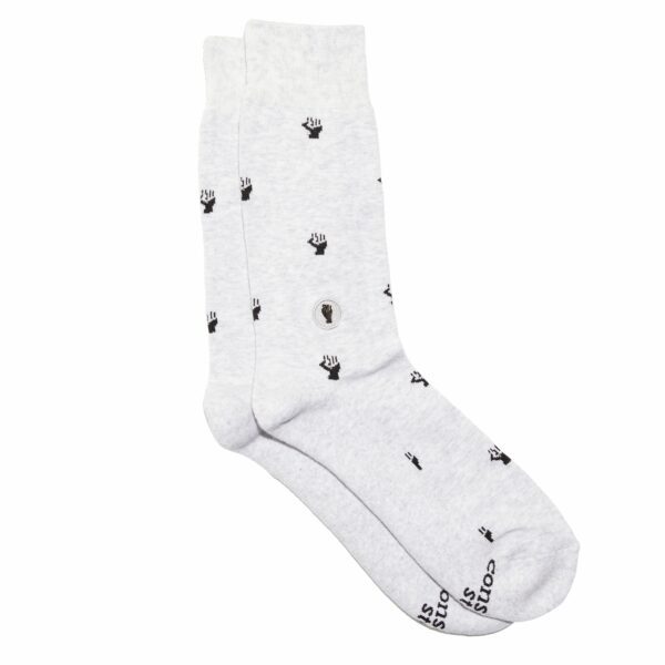 Organic Cotton Socks That Fight for Equality - Grey - Small